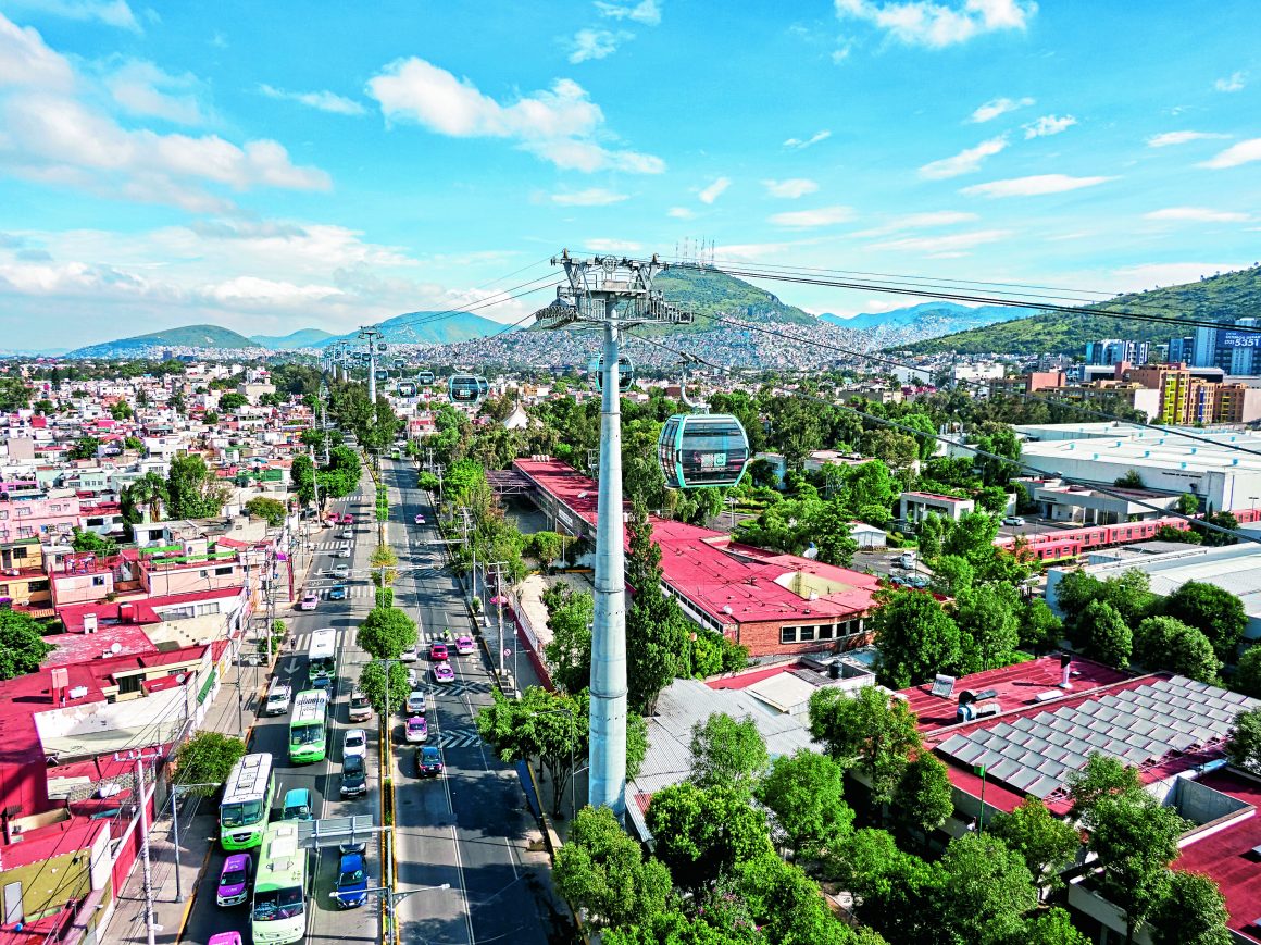 urbane Seilbahn in Mexiko City