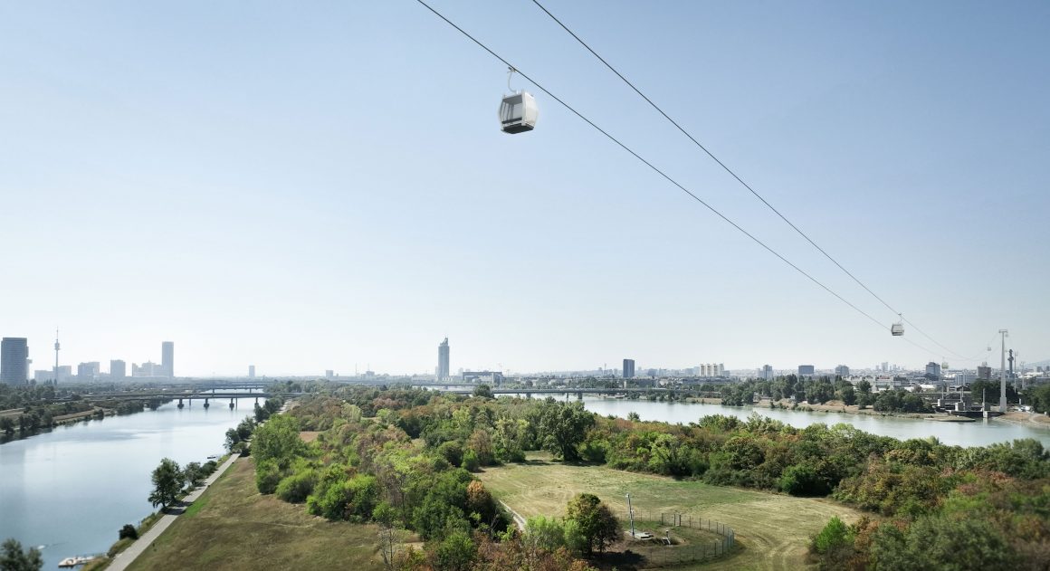 Rendering der Seilbahn Kahlenberg in Wien