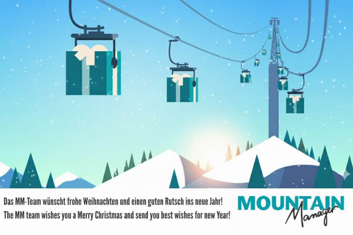 Weihnachtspakete werden von Seilbahn befördert