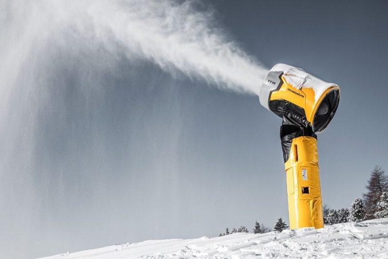Wie lange sind technische Schnee-Erzeuger im Winter in Betrieb?